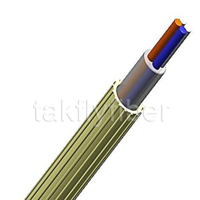 2 - 12 diseño soplado del surco de Microduct G657A1 G657A2 del cable del aire bajo de la fricción de las fibras