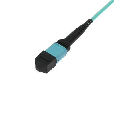 12 fibras MPO al cable de la fibra de la élite MPO OM3 del cable LSZH de MPO