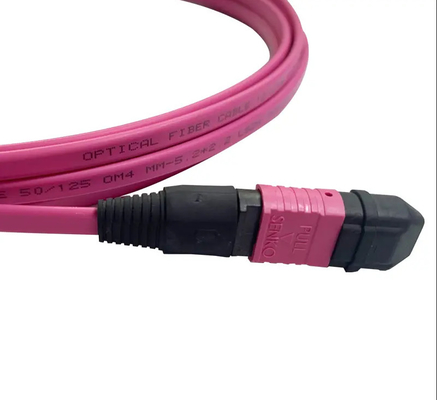 MPO MTP conector cerámico de zirconio de 3.0 mm Diámetro del cable -40.C a 85.C chaqueta de PVC/LSZH 20m de longitud