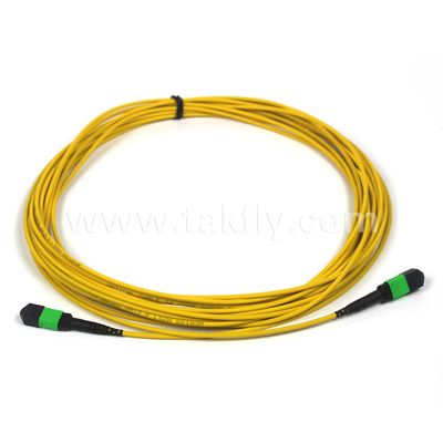 3m 10ft MTP-12 APC Femenino a MTP-12 APC Femenino Modo único OS2 Pleno MPO Cordón de parche Amarillo