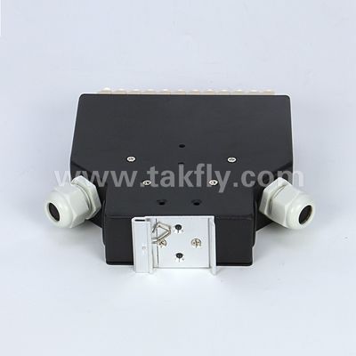Caja de terminales DIN de aluminio montado en rieles LC/Sc Sx/Dx de fibra óptica para telecomunicaciones FTTX
