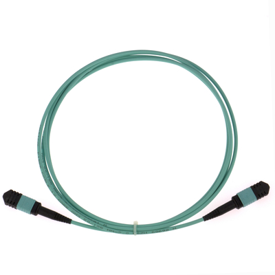 Elite Multimode OM3 50/125, Pleno OFNP Tipo B MPO Cordón de parche 3m 10ft MTP-12 PC Femenino a MTP-12 PC Femenino