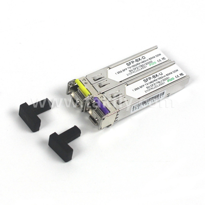 1.25Gbps Transceptor bidireccional SFP MMF 2KM alcance Tx1310nm/Rx1550nm