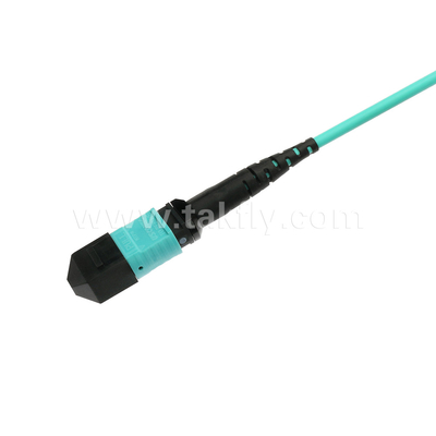 Elite Multimodo OM3 50/125 Pleno OFNP Tipo B MPO Cordón de parche 30m 100ft MTP-12 PC Femenino a MTP-12 PC Femenino