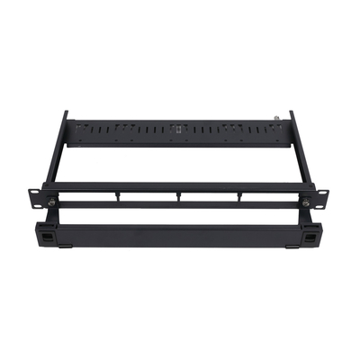 Panel de adaptador de cinta MPO-LC de montaje en bastidor 1U con 96F Fibra Número de tamaño 430*338.5*43.6mm