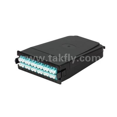 96F Panel de adaptador de cassette 1U Panel de parche MPO montado en el bastidor para el centro de datos 1U
