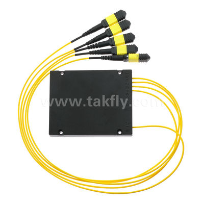Fibra óptica del divisor 1x4 SM/MM del PLC del cable del Fanout de MPO/MTP para el centro de datos FTTX