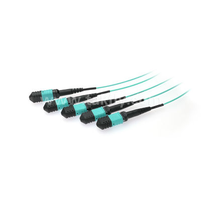 Fibra óptica del divisor 1x4 SM/MM del PLC del cable del Fanout de MPO/MTP para el centro de datos FTTX