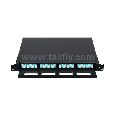 Panel de parches MPO de fibra óptica personalizable MTP Tipo deslizante para el centro de datos FTTX