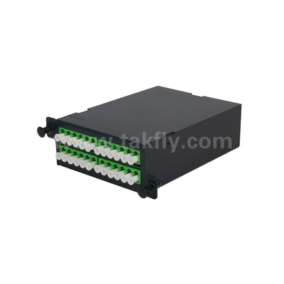 Fibra óptica MPO Cassette MTP Panel de parches de aleación de aluminio Gestión de tipo deslizante para el centro de datos FTTX