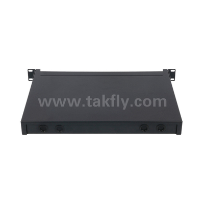 Fibra óptica MPO Cassette MTP Panel de parches de aleación de aluminio Gestión de tipo deslizante para el centro de datos FTTX