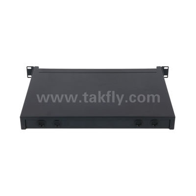 Gestión de panel de parches MPO/MTP Cassette de aleación de aluminio tipo deslizante de fibra óptica para el centro de datos FTTX cableado