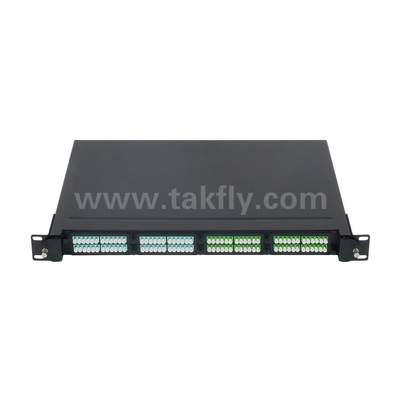 Fibra óptica MPO Cassette MTP Panel de parches de aleación de aluminio Gestión de tipo deslizante para el centro de datos FTTX