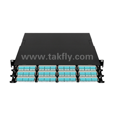 Fibra óptica MPO Cassette Panel de parches MTP 144 núcleos Super alta densidad para el centro de datos FTTX