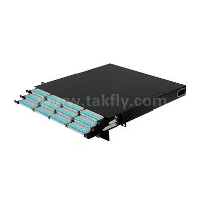 Fibra óptica MPO Cassette Panel de parches MTP 144 núcleos Super alta densidad para el centro de datos FTTX