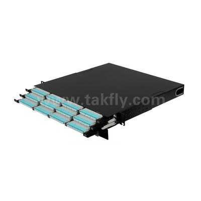 Panel de parches MPO MTP Cassette 144 núcleos Fibra óptica de super alta densidad para el centro de datos FTTX