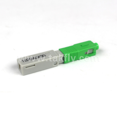 SC/APC Conector rápido de campo instalado Incorporado-APC para el modo de fibra plástica OM1 de 62,5/125 μm