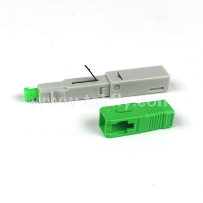 SC/APC Conector rápido de campo instalado Incorporado-APC para el modo de fibra plástica OM1 de 62,5/125 μm