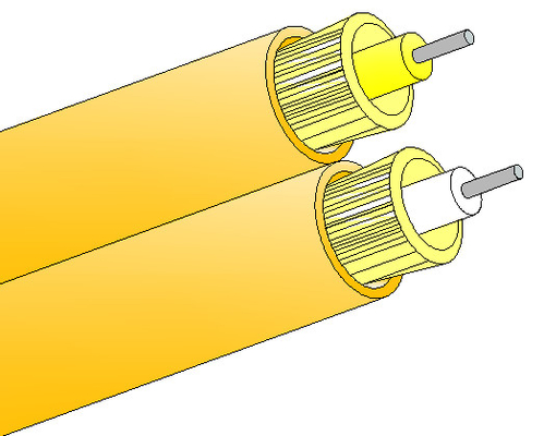 Cables de fibra óptica de doble 8 con baja atenuación y conectores SC FC ST LC MPO MU MTRJ D4 SMA
