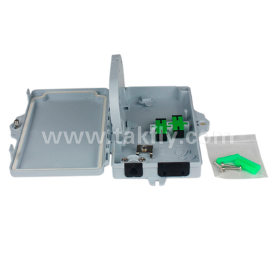 Caja de terminación de 2 puertos FTTx para cable de fibra óptica resistente al agua resistente al polvo