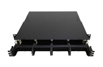Panel de cinta MPO MTP de 144 núcleos con interfaz de conector LC y profundidad de 200 mm para gestión de fibra de alta densidad