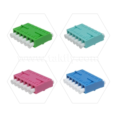 Adaptador de fibra óptica acoplador de cable LC APC/UPC SM/MM Simplex/Duplex/Quad/6 vías/8 vías para el centro de datos FTTH