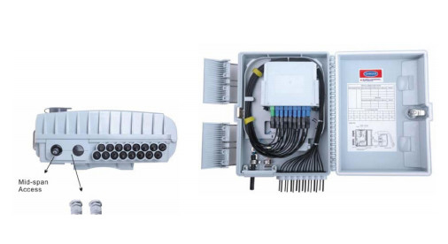 FTKS-1805-16F 16 puertos Caja de terminación de fibra, Caja de terminación de cable de fibra FTTx peso ligero