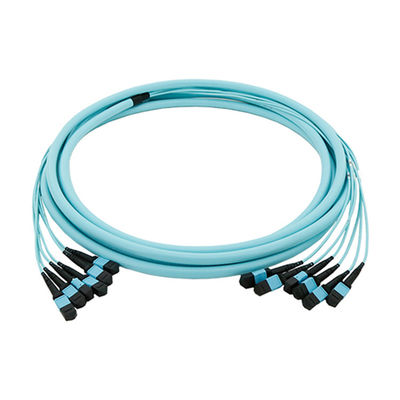 12/24/48/96/144 Núcleos de cable MPO/MTP con modo de fibra de 50/125um y PVC/LSZH con carcasa exterior de fibra óptica
