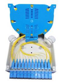 Caja de terminales de fibra óptica para montaje de rieles DIN con material ABS duradero