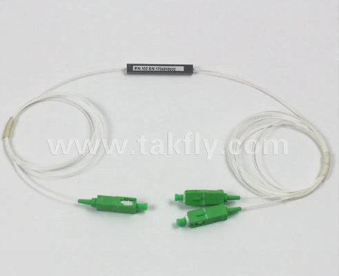 1X2 900um Mini tubo de acero Fibra óptica PLC splitter módulo alta fiabilidad y estabilidad