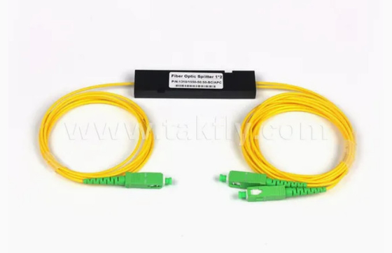 1x2 Modo único ABS SC PLC Splitter Fibra óptica Sc APC 1 a 2 PLC Splitter