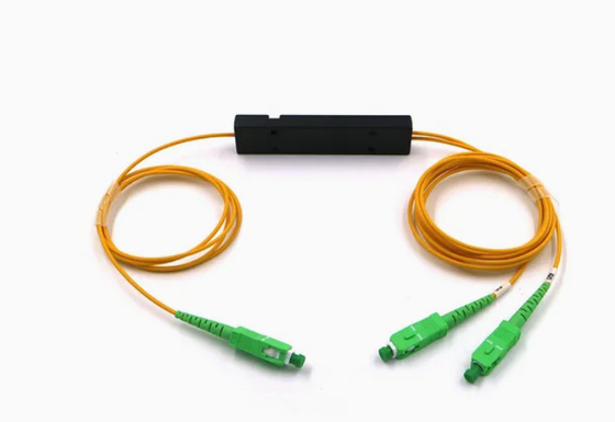 1x2 Modo único ABS SC PLC Splitter Fibra óptica Sc APC 1 a 2 PLC Splitter