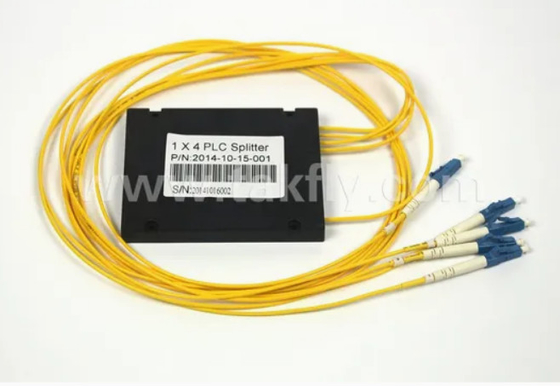 Compacto Gpon Epon 1X4 SC APC ABS FTTX Fibra óptica PLC Splitter con tolerancia a la temperatura de -40- 85C