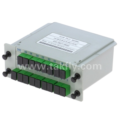 Alta confiabilidad y estabilidad FTTX Gpon 1*16 Modo único G657A1 Tipo de caja de fibra LGX PLC Splitter con conector Sc/APC