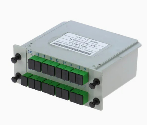 Alta confiabilidad y estabilidad FTTX Gpon 1*16 Modo único G657A1 Tipo de caja de fibra LGX PLC Splitter con conector Sc/APC