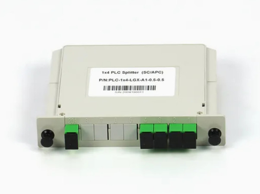 1x4 FTTX Gpon Fiber Casette Tipo LGX PLC Splitter con conector Sc / APC Alta confiabilidad y estabilidad