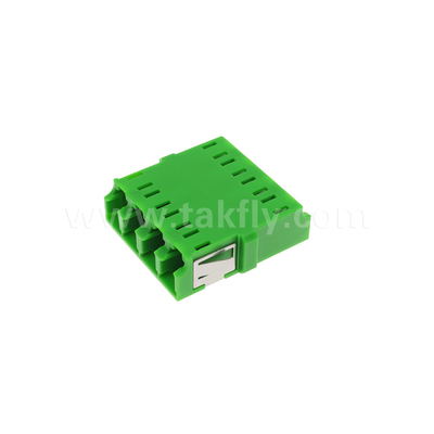 4 puertos de alta densidad LC/APC tipo cuádruple adaptador de obturación interior de modo único OS2, verde sin brida para red