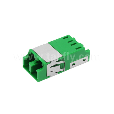 Adaptador a prueba de polvo LC Duplex V2 HD de verde sin brida