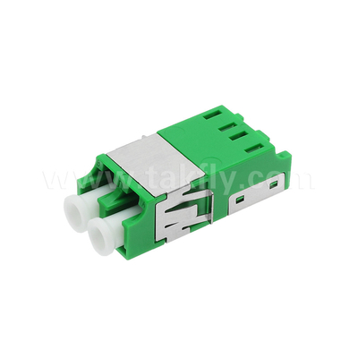 Adaptador a prueba de polvo LC Duplex V2 HD de verde sin brida