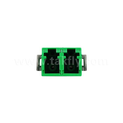 Adaptador a prueba de polvo LC Duplex V2 HD de verde sin brida