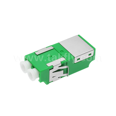 Adaptador a prueba de polvo LC Duplex V2 HD de verde sin brida