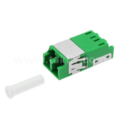 Adaptador a prueba de polvo LC Duplex V2 HD de verde sin brida