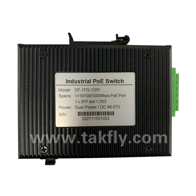 Interruptor industrial Gigabit POE con 1 puerto SFP y montaje DIN-Rail