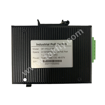 Interruptor Ethernet POE industrial de 2 puertos Gigabit con ranura SFP