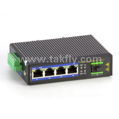 Interruptor Ethernet POE industrial de 4 puertos Gigabit con ranura SFP