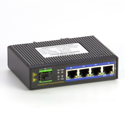 Interruptor Ethernet POE industrial de 4 puertos Gigabit con ranura SFP