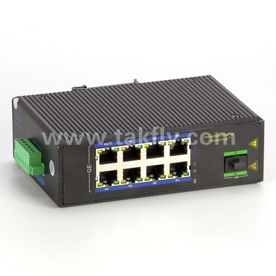 Interruptor industrial Gigabit POE de 8 puertos con montaje SFP DIN-Rail