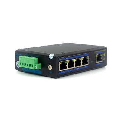 Interruptor POE industrial de 5 puertos Gigabit, montaje en riel DIN, IP40