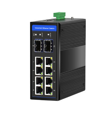 Interruptor industrial Gigabit POE de 8 puertos con 2 ranuras SFP DIN-Rail Mount