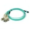 Cable de ruptura MPO-LC OM4 de 24 núcleos para centros de datos 40G QSFP